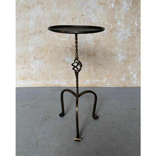 Spanish Ornate Spanish Drinks Table With Twisted Stem For Sale - Image 3 of 12