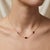 Contemporary Natural Garnet Station Necklace | January Birthstone Jewelry | Dainty Bezel Set Layering Necklace For Sale - Image 3 of 3