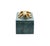 Matthew Izzo Home Allie Green Marble Box With Brass Alligator Handle For Sale In New York - Image 6 of 8