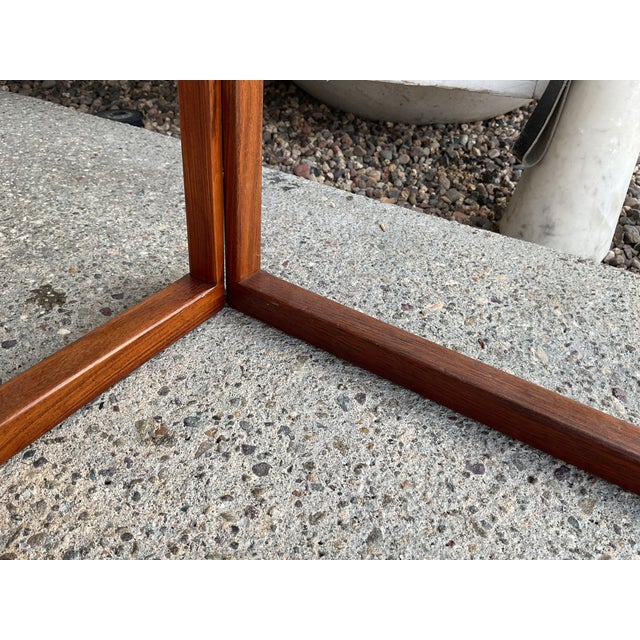Rare Set of 3 Attributed to Kai Kristiansen Rosewood Nesting Tables, Vildbjerg Møbelfabrik, Denmark, 1960s For Sale - Image 12 of 14