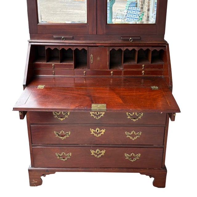 18th Century George III Mahogany Secretary For Sale - Image 4 of 5