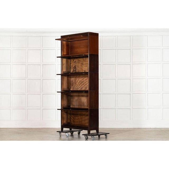 Large Gunn Mahogany Glazed Sectional Bookcase, 1900 For Sale - Image 9 of 18