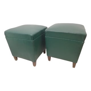 Vintage Ottomans by Gaetano Borsani, Italy, 1950s, Set of 2 For Sale