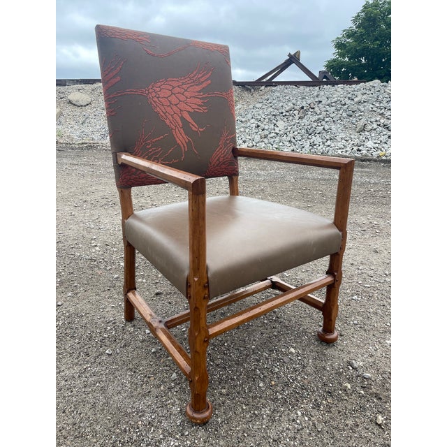 Dessin Fournir Dessin Fournir Leather Dining Arm Chairs- A Set of 5 For Sale - Image 4 of 10