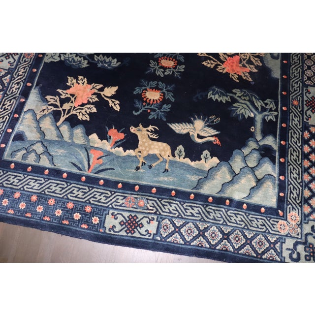 Early 20th Century Zabihi Collection Mongolian Animal Square Rug - 5'5" x 6'4" For Sale - Image 12 of 12