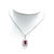 Diamond Rubellite Tourmaline Necklace 18" 18k Gold 1.80 TCW Certified For Sale In New York - Image 6 of 16