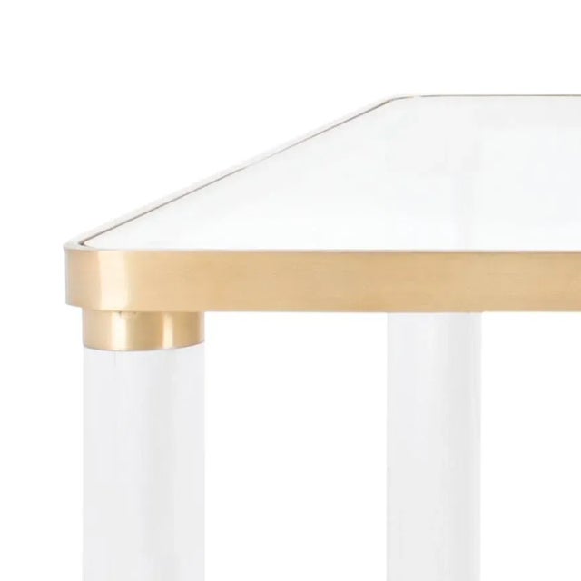 2020s Roland Acrylic Coffee Table, Chrome For Sale - Image 5 of 7