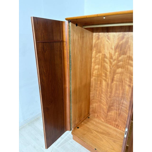 Wood Mid-Century Wardrobe in Pine For Sale - Image 7 of 12