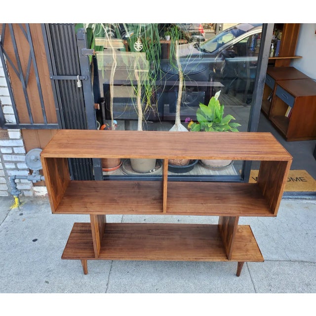 Sao Paulo Walnut Bookcase For Sale In Los Angeles - Image 6 of 13