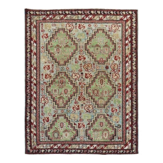 Antique Caucasian Baku Khila Rug, Late 19th Century - 3'4" x 4'3" For Sale