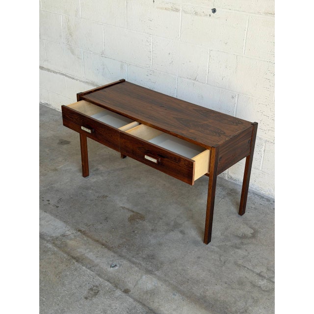 Mid-Century Modern Rosewood Entry Table With Two Drawers Danish Mid-Century Modern 1960s For Sale - Image 3 of 10