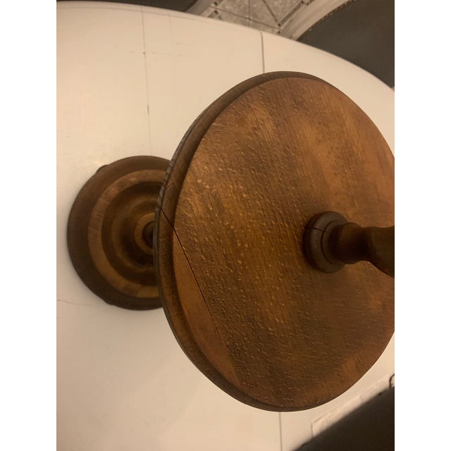 Ashtray with Oak Shelf on Spiral Leg, 1920s For Sale - Image 4 of 18