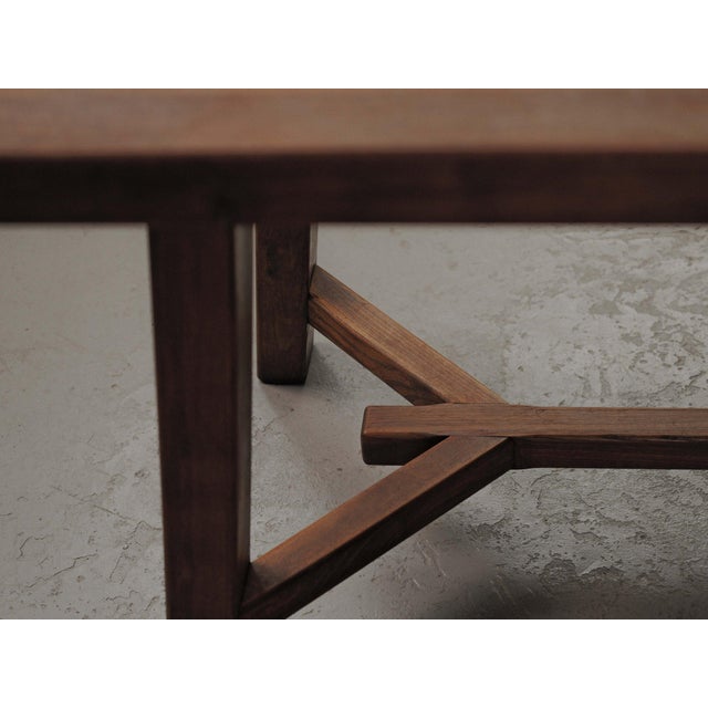 Brutalist Oak Dining Table, France, 1970s For Sale - Image 12 of 18