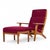 Hans Wegner for Getama Ge-290 Mid Century Danish Teak High Back Lounge Chairs - Pair With Ottoman For Sale In Chicago - Image 6 of 13