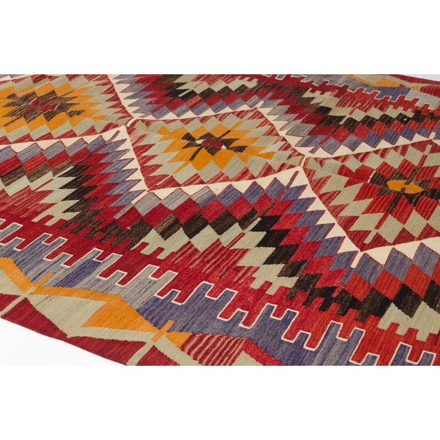 Vintage Anatolian Kilim Rug For Sale - Image 4 of 10