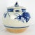 Large Chinese Blue and White Porcelain Floral Tea Pot C. 1900 For Sale - Image 4 of 13