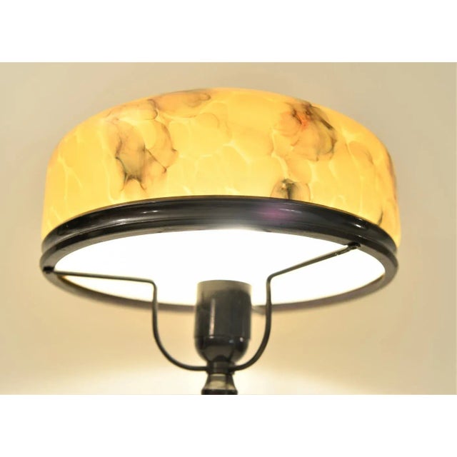 Metal Swedish Art Deco Grace Period Table Lamp by Karlskrona Lampfabrik, Sweden For Sale - Image 7 of 13