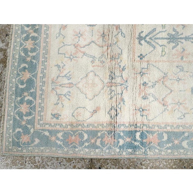 Mid 20th Century Galerie Shabab Collection Mid-20th Century Indian Cotton Agra Accent Rug For Sale - Image 5 of 8