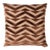 Schumacher x Miles Redd Broken Chevron Cut Velvet 22" Pillow in Brown on Camel For Sale