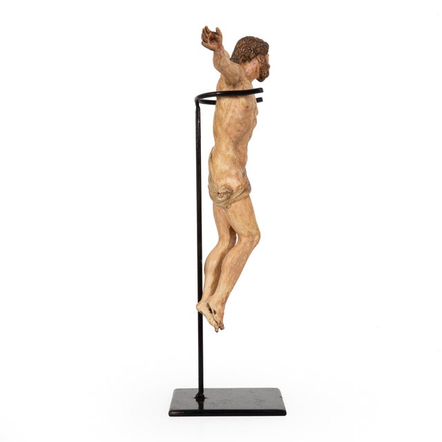 A CARVED AND POLYCHROMED WOOD CORPUS CHRISTI Probably Spain, late 18th or early 19th century 18 1/4" H (height includes...