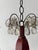 1900s Hand Painted Red Flowers Pagoda Murano Drops and Stars Chandelier Rare For Sale - Image 6 of 9