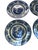 Ceramic Antique Doulton Madras Pattern Flow Blue Dinner Plates-Set of 6 For Sale - Image 7 of 10