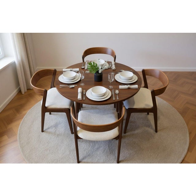 Wood Danish Fire Chair in Teak and Light Bouclé Fabric, 1960s For Sale - Image 7 of 18