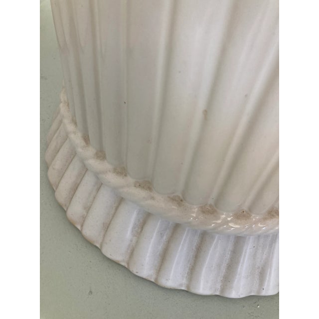 1970s White Glazed Ceramic Garden Seat For Sale - Image 5 of 10