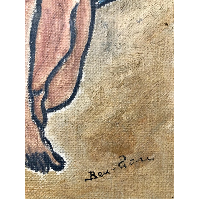 Mid 20th Century Ben-Zion Weinman, American Modernist Oil Painting Nude Male on Beach WPA Artist Group of 10 For Sale - Image 5 of 5