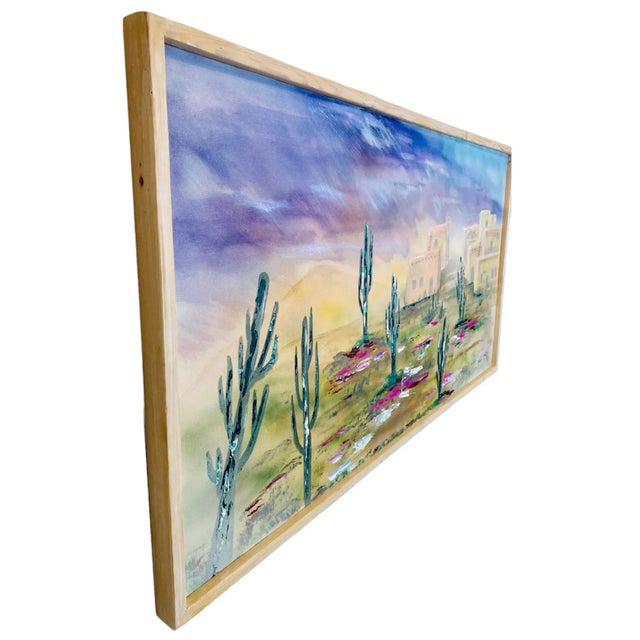 1990s Southwest Landscape Oil on Canvas Painting For Sale - Image 4 of 12