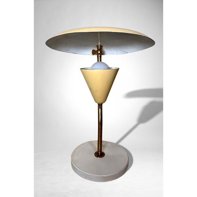 Mid 20th Century Italian Adjustable Table Lamp in Metal and Brass For Sale - Image 6 of 18
