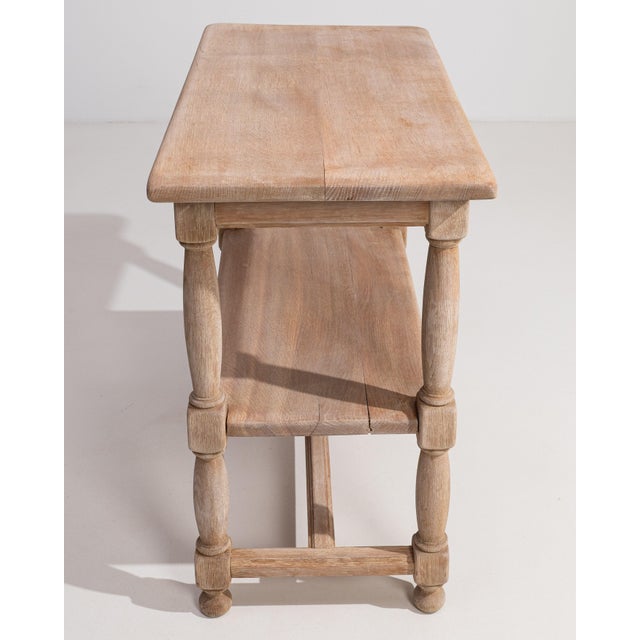 Oak Console Table With Turned Legs France Early 1900s For Sale - Image 11 of 12
