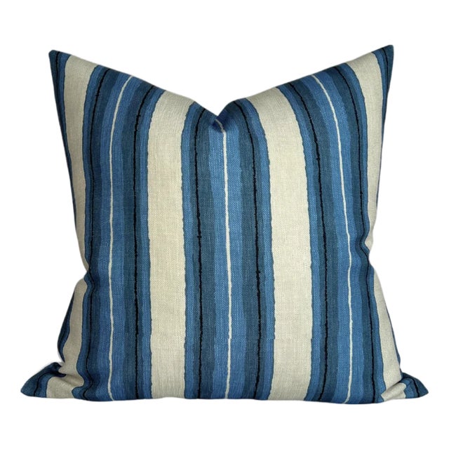 Shoreline Blue Pillow Cover For Sale