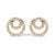 Embrace the elegant symmetry and sparkling allure of these exquisite double circle stud earrings, masterfully crafted from...