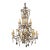 Late 19th Century Italian Iron and Crystal 12-Arm Antique Chandelier For Sale