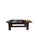 A striking 1970s vintage coffee table featuring a beautifully sculpted dark wood frame and a substantial smoked glass...