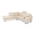Modern Conseta Corner Sofa in Beige, Cream, and Sand Fabric with Chrome Legs from Cor For Sale - Image 3 of 15