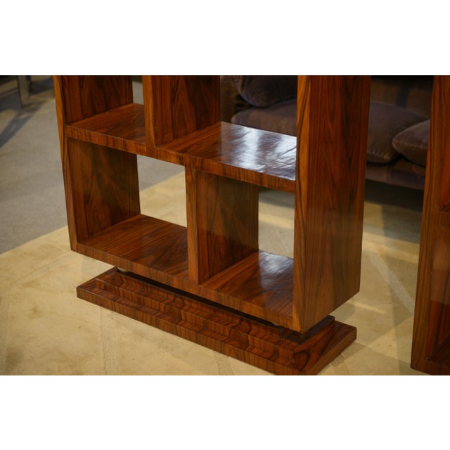 Brown Art Deco Wooden Shelves, 1980s, Set of 2 For Sale - Image 8 of 14