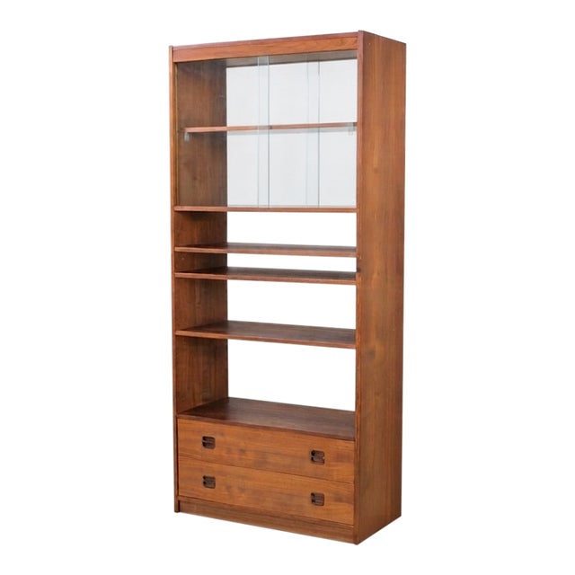 Mid Century Danish Room Divider Bookcase For Sale