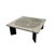 Remarks: Mid Century coffee table by Heinz Lilienthal, Germany 1970s. Wooden base with stainless steel table top. Table...