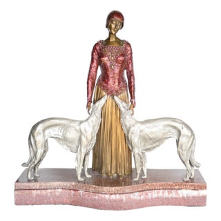Chiparus, Eternal Friends, 1890s, Bronze & Marble For Sale