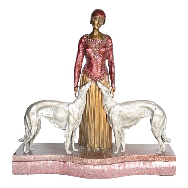 Chiparus, Eternal Friends, 1890s, Bronze & Marble For Sale