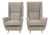 Mid-Century Modern Velvet High Back Armchairs attributed to Gio Ponti for ISA Bergamo, 1950s, Set of 2 For Sale