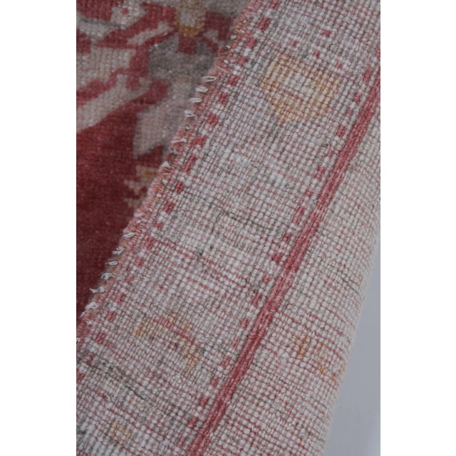 Vintage Muted Turkish Tan Rug Mat 1'8'' X 3'1'' For Sale - Image 9 of 11