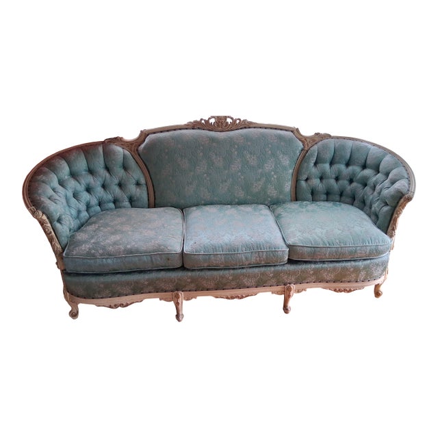 Vintage 1960s Deutsch Bros. French Provincial Sofa - Kennedy-Era White House Commission History For Sale