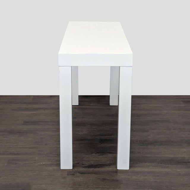 West Elm West Elm Parsons White Console For Sale - Image 4 of 9