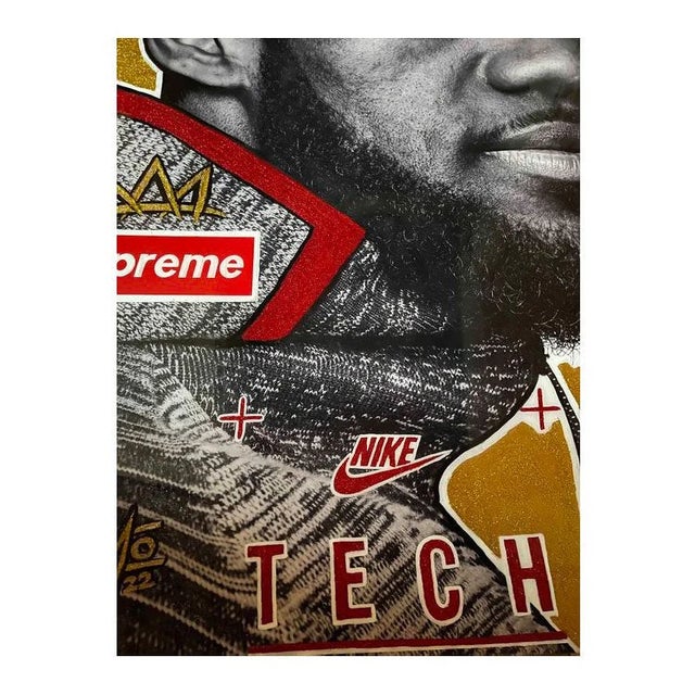 LeBron James - "King James" on Stadium-Hung Nike Banner, Original Art by Mike Mozart (MiMo) For Sale - Image 6 of 9