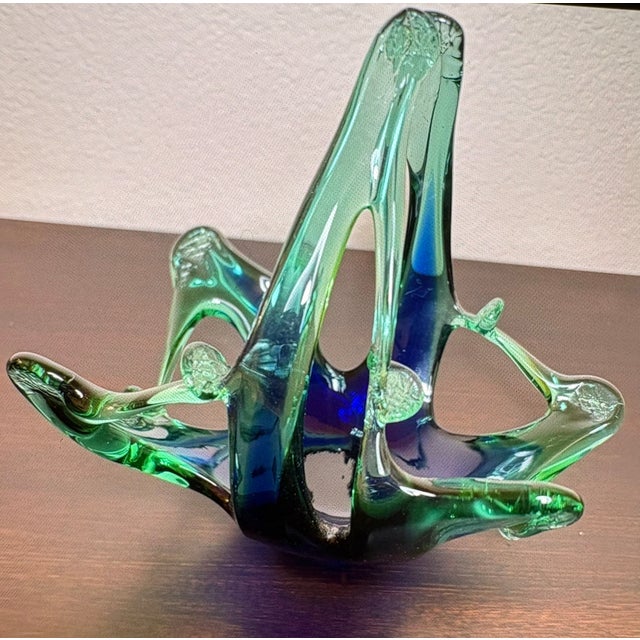 Mid-Century Modern Murano Vintage Stayle Hand Blown Glass Sculptue For Sale - Image 3 of 6