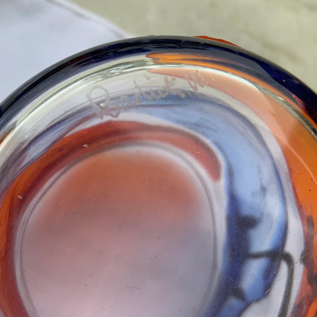 1970s 1970s Murano Mario Badioli Signed Face Tumbler For Sale - Image 5 of 10