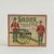Transporting Victorian child’s game with a wood cannon, six wooden shells and eleven cardboard soldiers with printed...